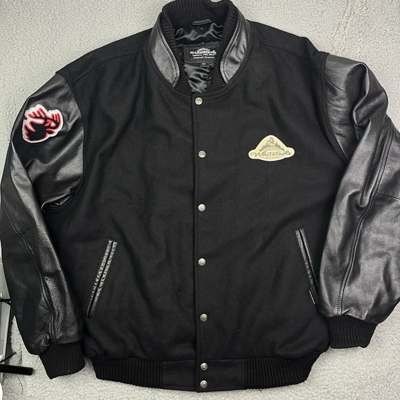 Vintage Legendary Whitetails Deer Gear Leather‎ Jacket Bomber Hunting Coat XL - Picture 2 of 10